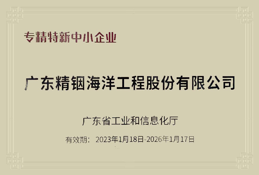 專(zhuān)精特新中小企業(yè)